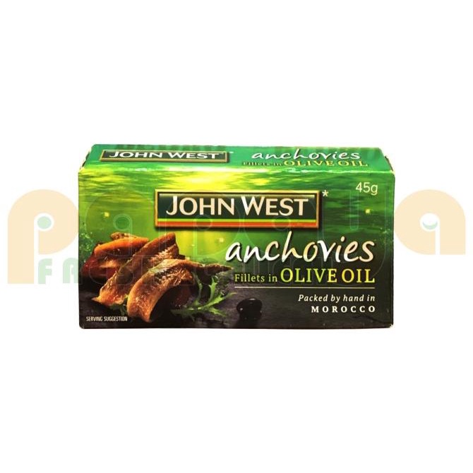 

=+=+=+] JOHN WEST ANCHOVIES FILLETS IN OLIVE OIL 45GR