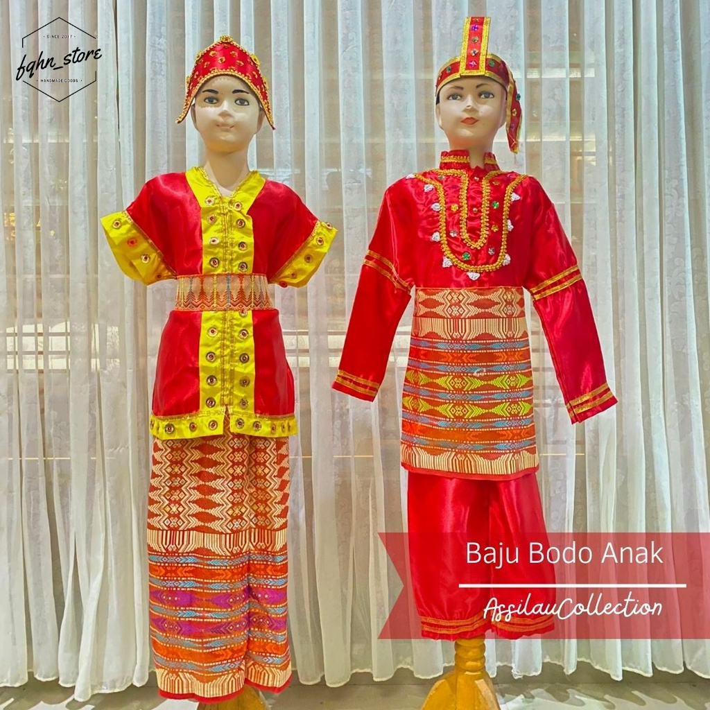 Jual Baju Adat Sulawesi Selatan/baju Bodo Anak Satuan (Laki/Cewe