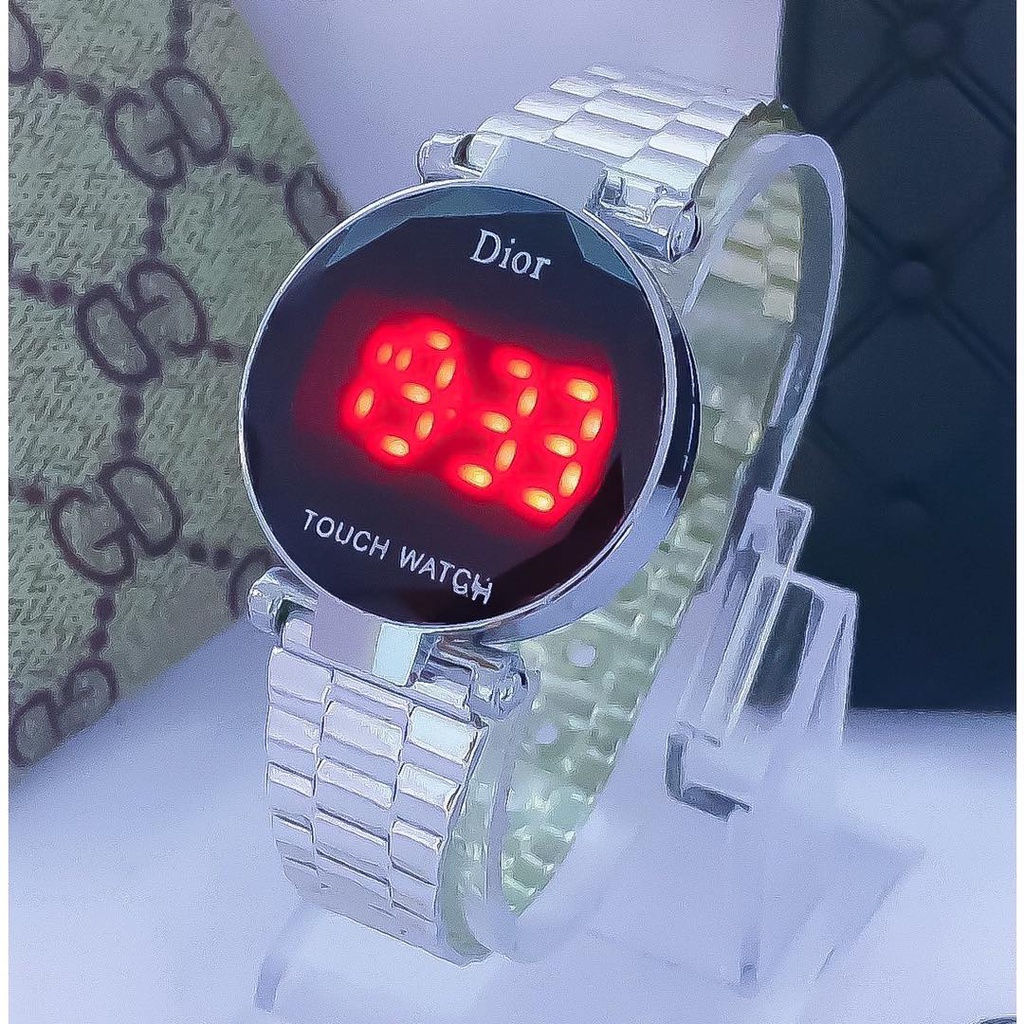 [✅COD]JAM TANGAN WANITA LED DIGITAL TOUCH WACTH TALI RUBBER CANTIK IMPORT MURAH