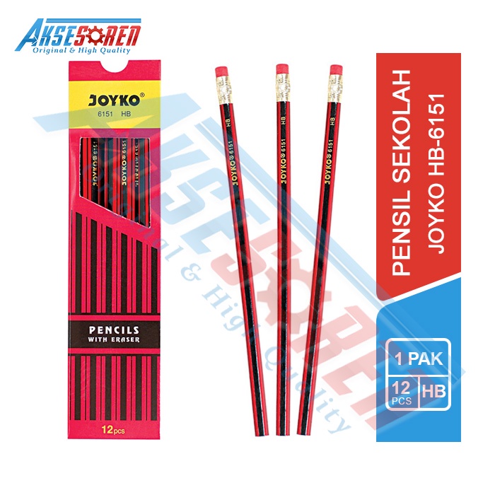 

Pensil Joyko HB-6151 [1 Pack / 12 Pcs] / Pensil Gambar / Alat Sekolah / Pensil Sketsa / Alat Menggambar / Peralatan Sekolah / Pinsil 1 Pak / Pencil / Pengsil / Pincil / HB