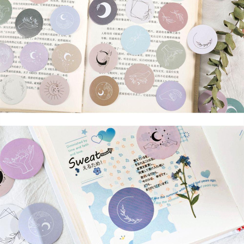 R-flower 45pcs Stiker Koper Diary DIY Planner Moon River Self Adhesive Decals