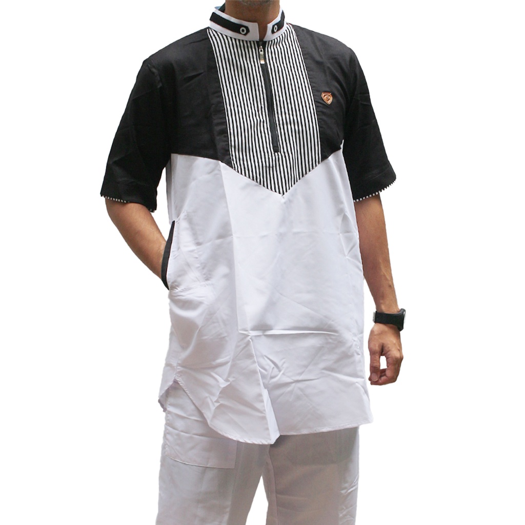 Baju Koko Setelan Dewasa Lengan Pendek Pria Baju Koko Dewasa Lengan Pendek Putih Premium Baju Muslim