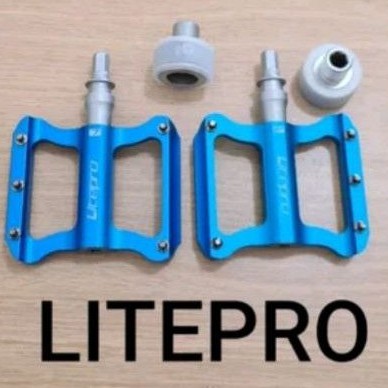 Pedal Qr Litepro Warna Biru Blue - Pedals Quick Release Sealed Bearing Lite Pro