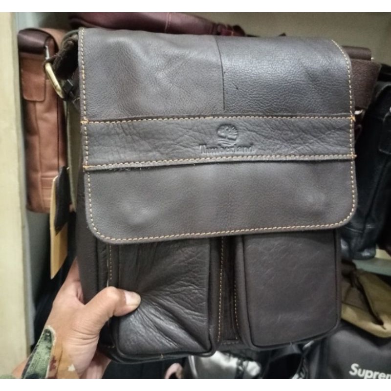 Tas selempang kerja kulit asli Ukuran besar Timberland premium quality