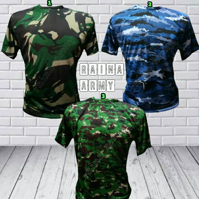 kaos dryfit kaos jersey dryfit oblong pendek kaos army loreng dalaman tni polos