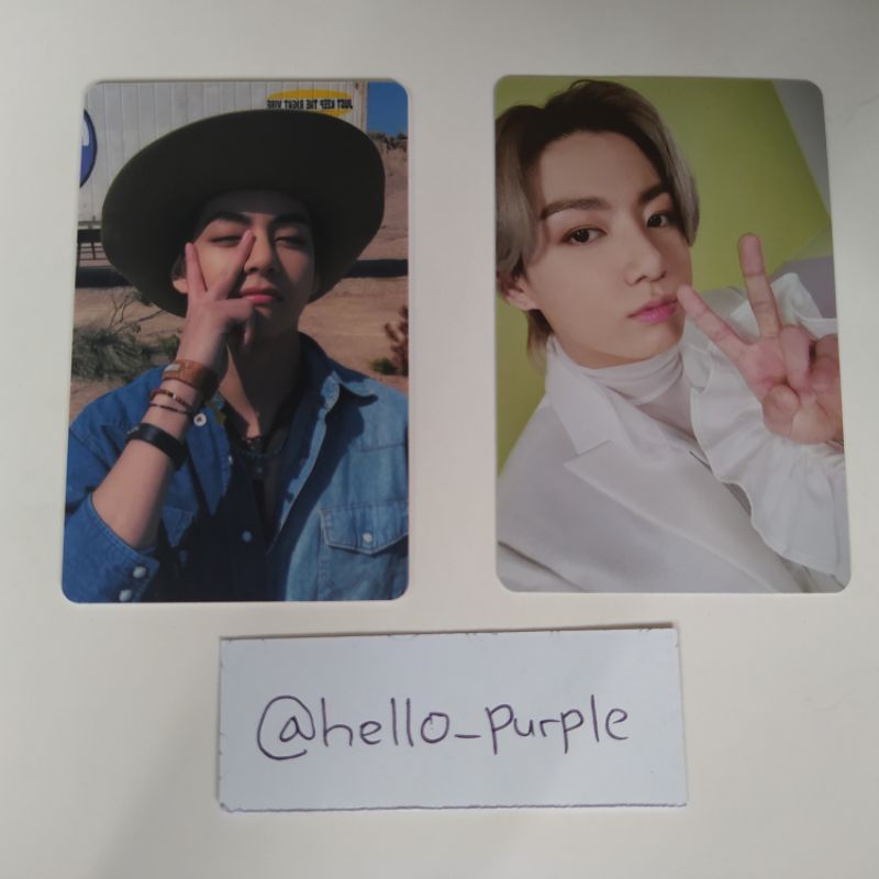 READY BTS OFFICIAL PHOTOCARD FESTA JUNGKOOK & PC TAEHYUNG M2U BUTTER