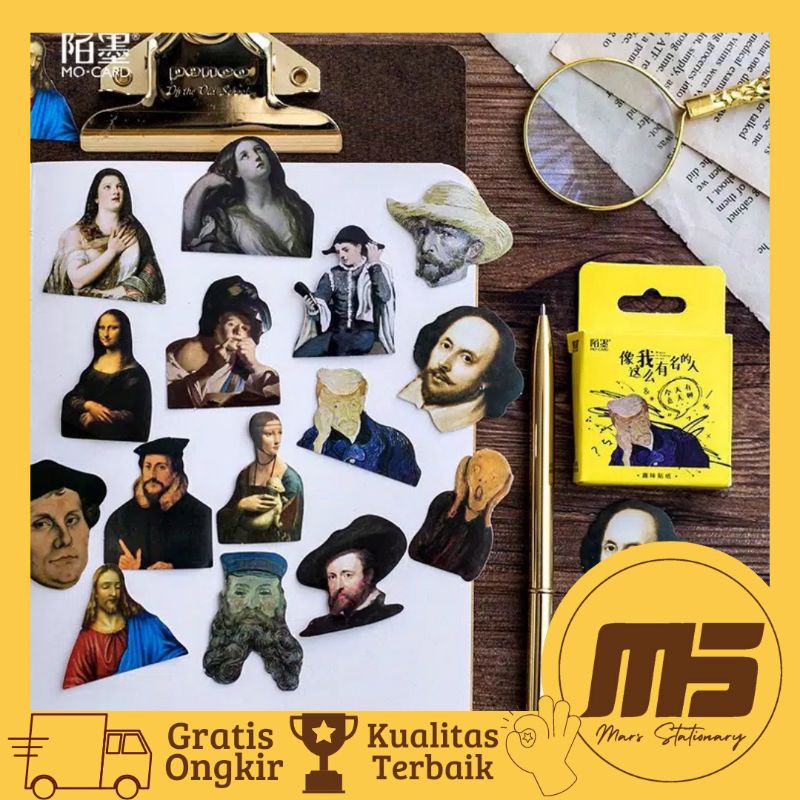 

[ 45 PCS ] Sticker Kawai Aesthetic Man untuk Scrapbook Jurnal Diary DIY | Mars Stationary