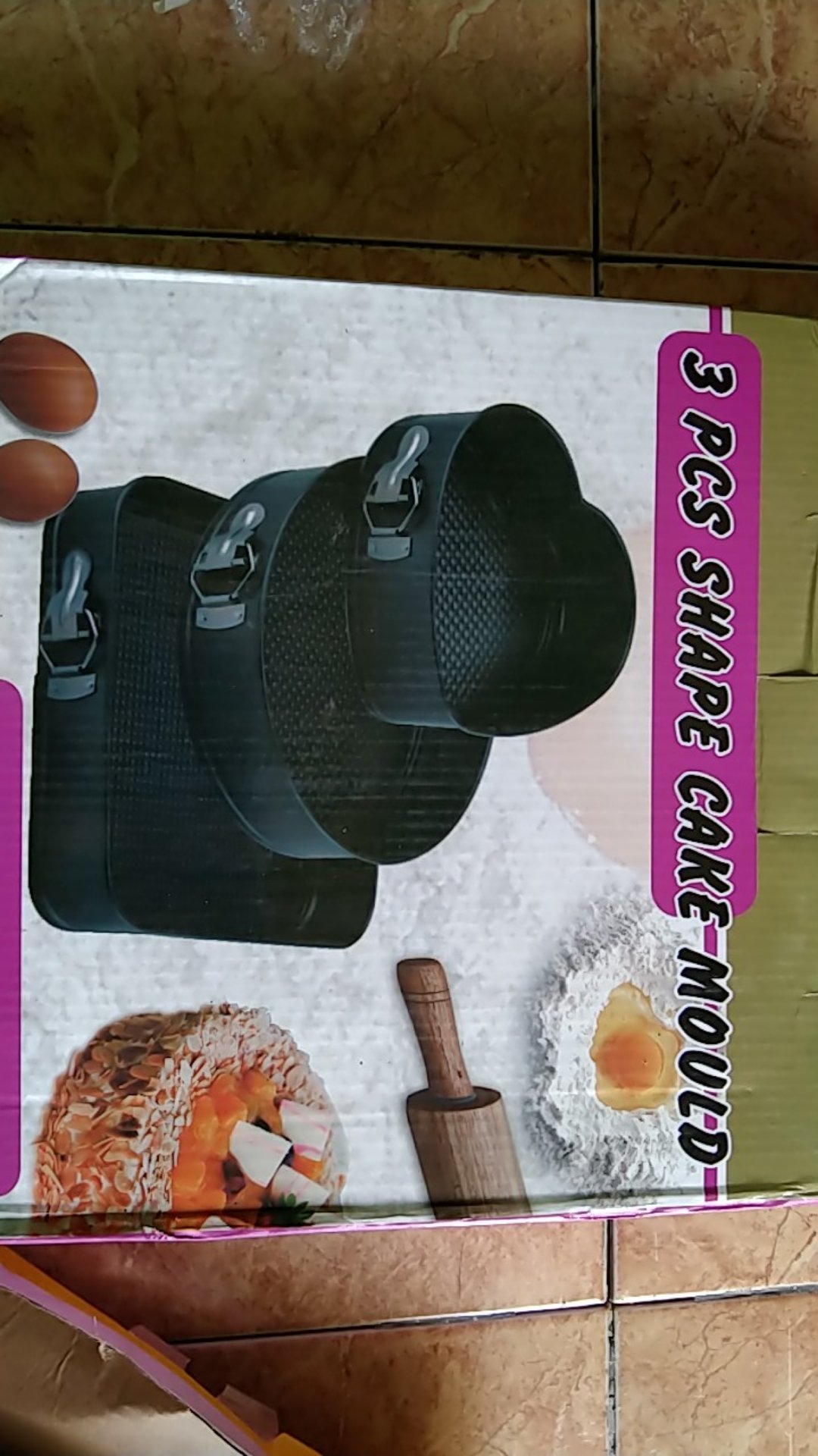 Loyang Cake Bolu Bongkar Pasang 3 Pcs Love Kotak Bulat