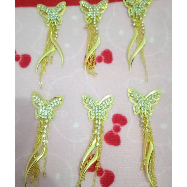 Juntai kupu gold dan silver sale 12pcs