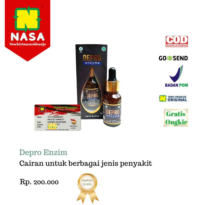 DEPRO ENZYM NASA 15ml ORIGINAL ( MENJAGA DAYA TAHAN TUBUH we) HERBAL COVID BPOM ( promo) RI
