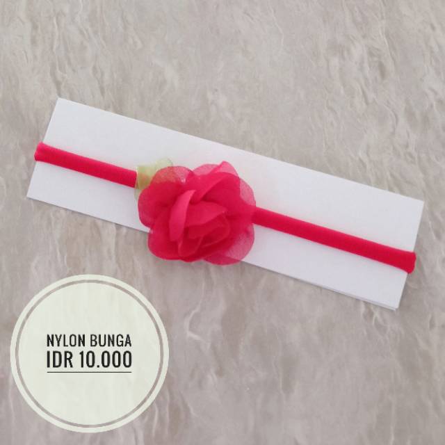 Bandana bando headband anak bayi bunga cantik simple bahan tali nylon lembut lucu murah import