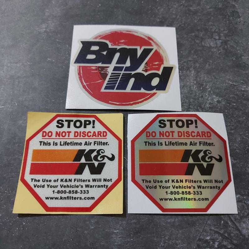 STICKER WARNING PERINGATAN FILTER K&amp;N PRINCUTT