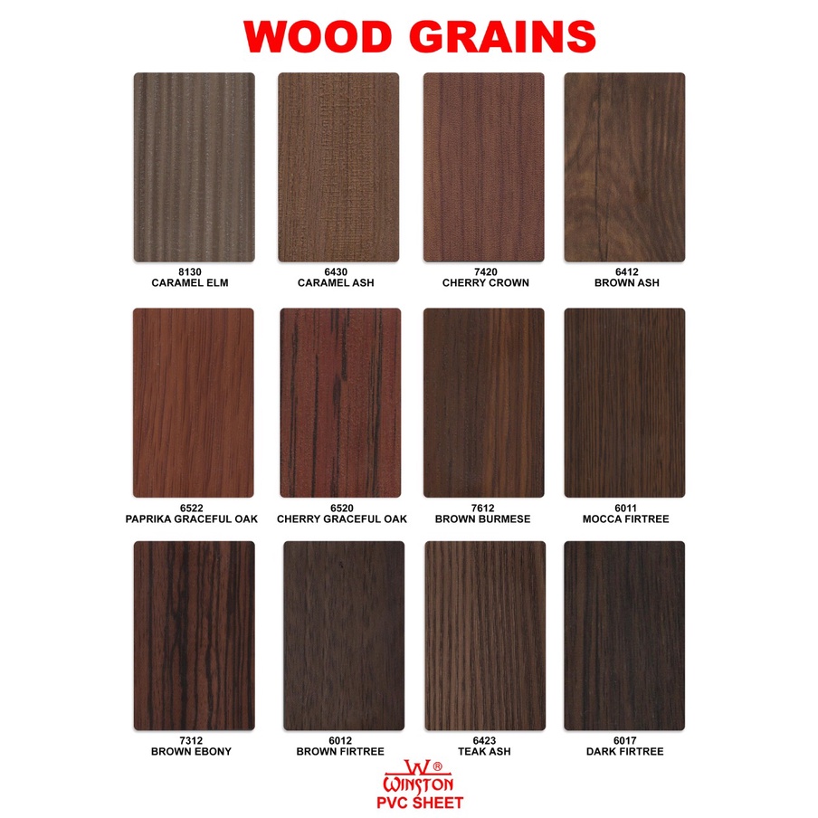 Decosheet PVC Sheet WINSTON Serat Kayu Cambium Woods Grains Decorative