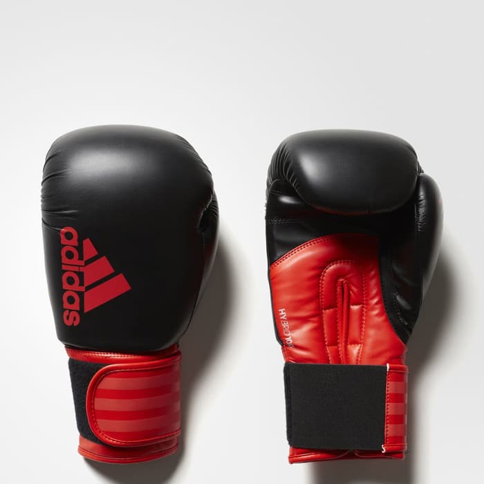 Adidas Hybrid 100 Black Red Sarung Tinju Muaythai