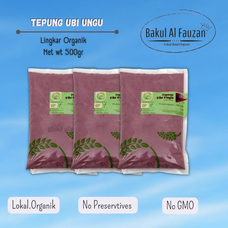 

Tepung Ubi ungu Organik 500gr | Gluten free | Tepung sehat, Tepung diet, MPASi | Lingkar Organik