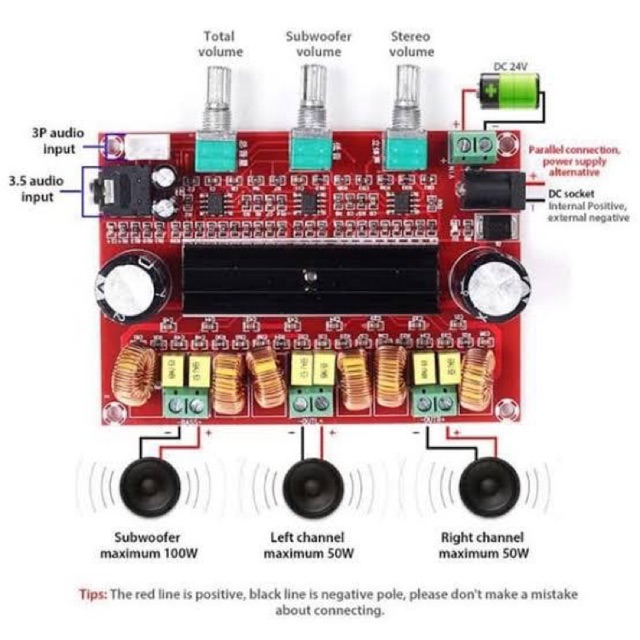  Power  Amplifier  Speaker Audio Subwoofer Digital Stereo 