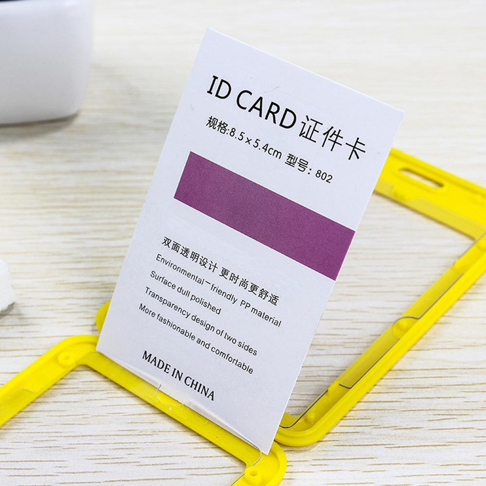 Lanfy ID Card Holder Dual Bening Serbaguna Kantor Sekolah Bisnis Pameran Lengan Kartu