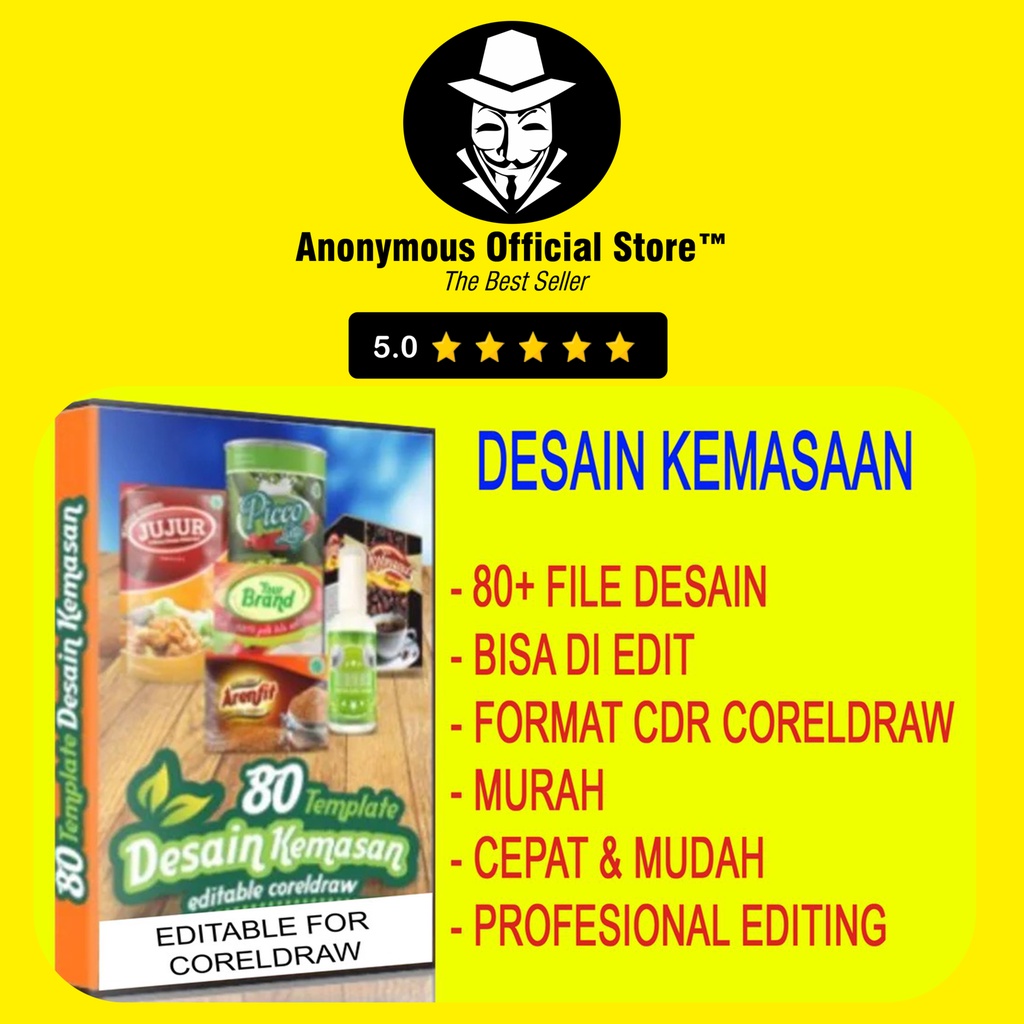 KOLEKSI TEMPLATE DESAIN KEMASAN PREMIUM PACKAGING INDUSTRI MAKANAN MINUMAN CATHERING MAKANAN KEMAS D
