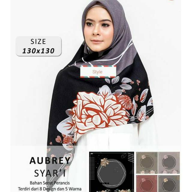 Kerudung azzura hijab syar'i aubrey segiempat