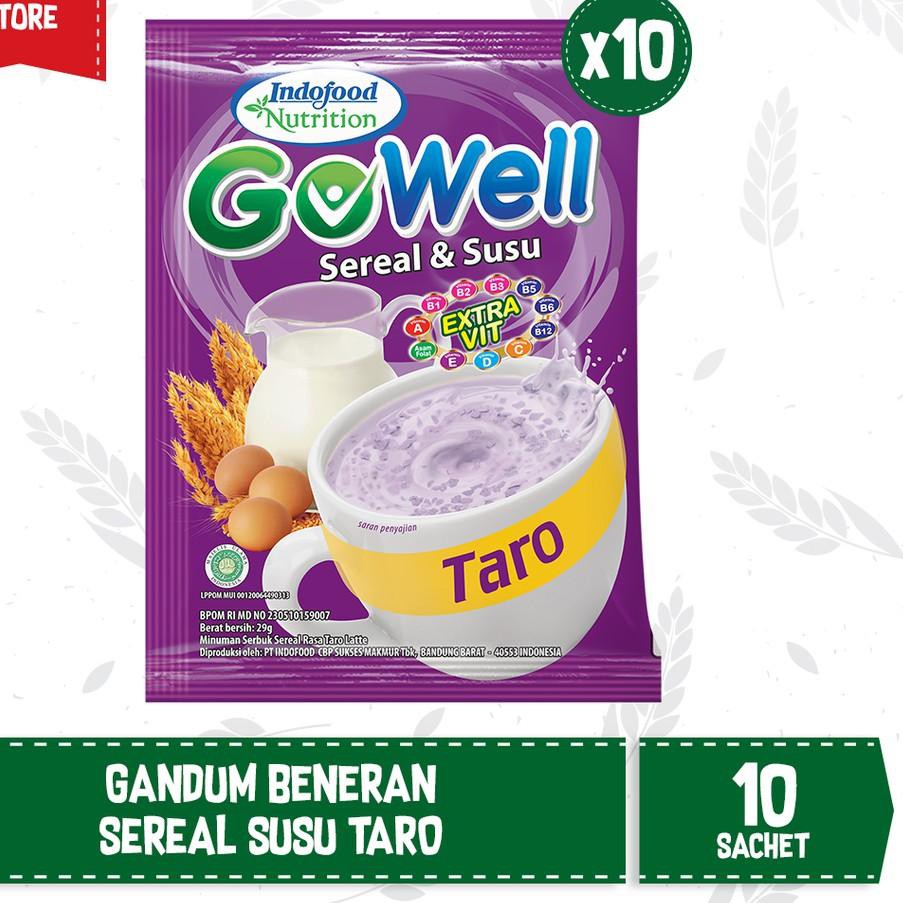 

45G♤ 10 pcs - Gowell Sereal Susu Taro Kemasan Renceng Harga Terjangkau