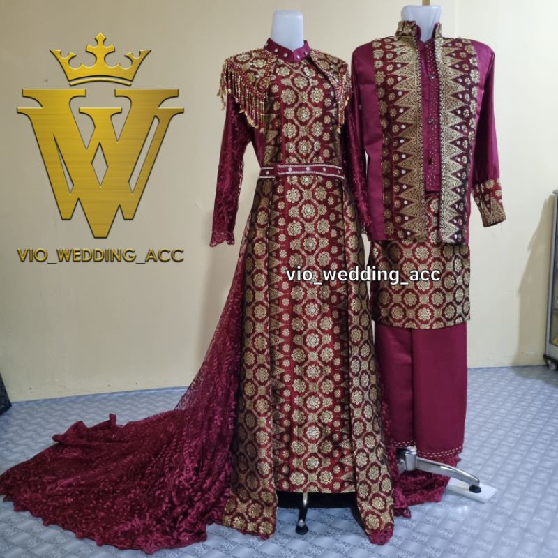 Baju pengantin palembang modern+teratai