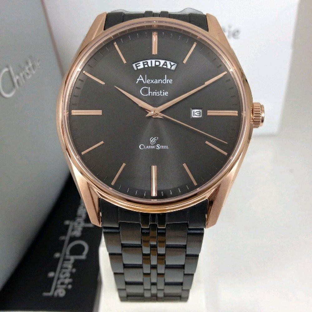 Jam Tangan Pria Alexandre Christie AC 8588 cowok 40mm xmus Original