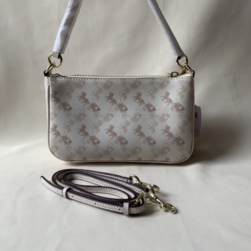 Coach Top Handle Pouch In Horse &amp; Carriage Print (F36674)