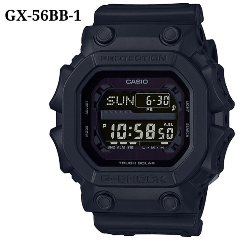 Jam Tangan Pria Merk G-Shock All Carbon FullSet Tipe : GX-56BB-1 Baterai