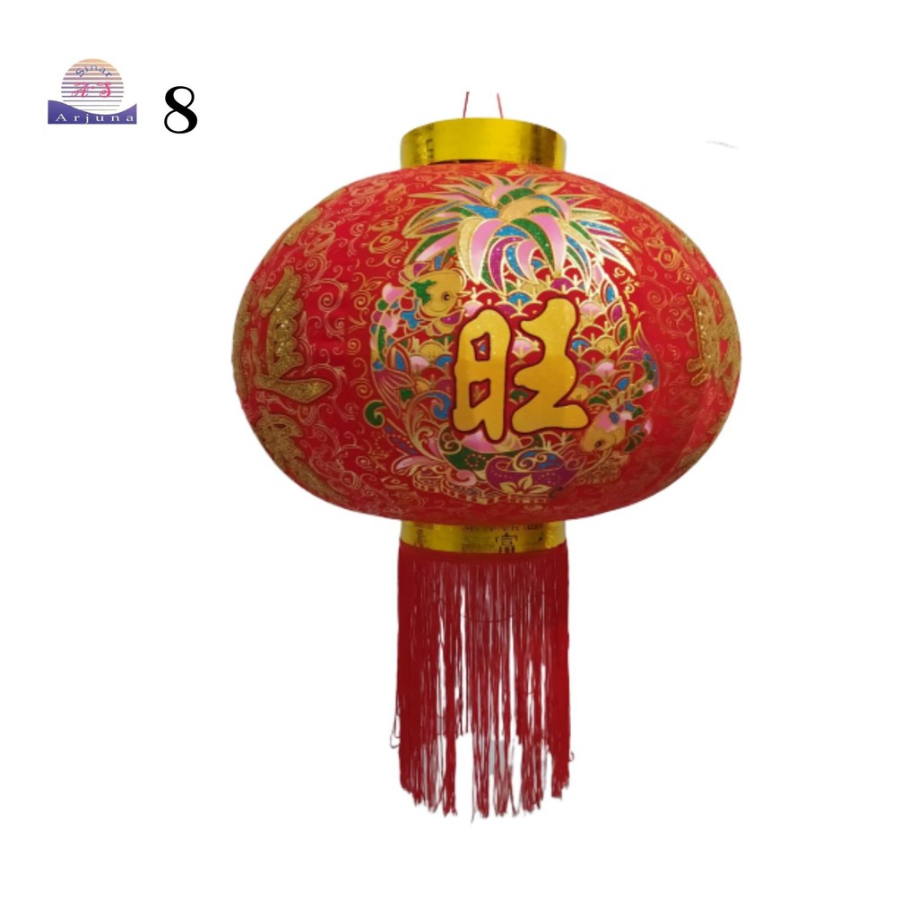 lampion imlek lampion kain buludru halus 50 cm