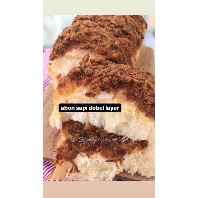 

Roti Sobek Abon Sapi Double Layer PlayBoy Bakery Surabaya