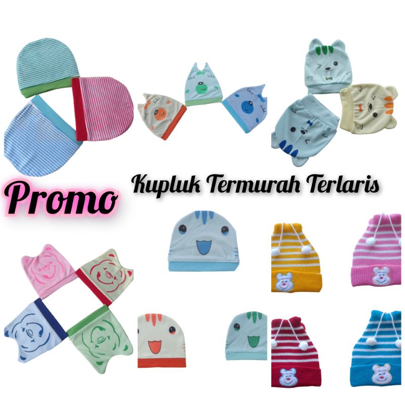 topi kupluk bayi newborn motif lucu harga promo