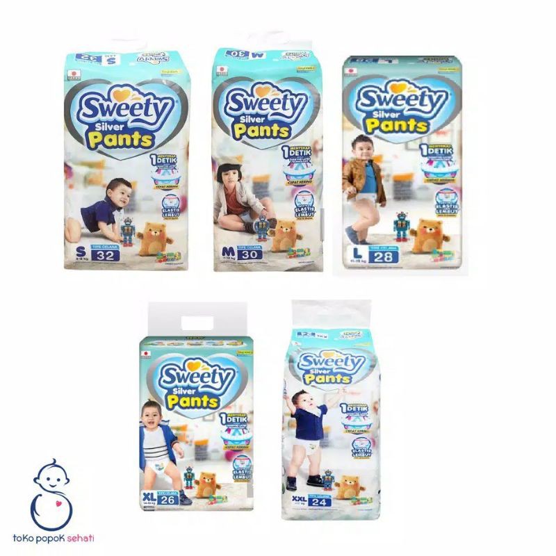 Sweety Silver Pants S32 M30 L28 XL26 XXL24