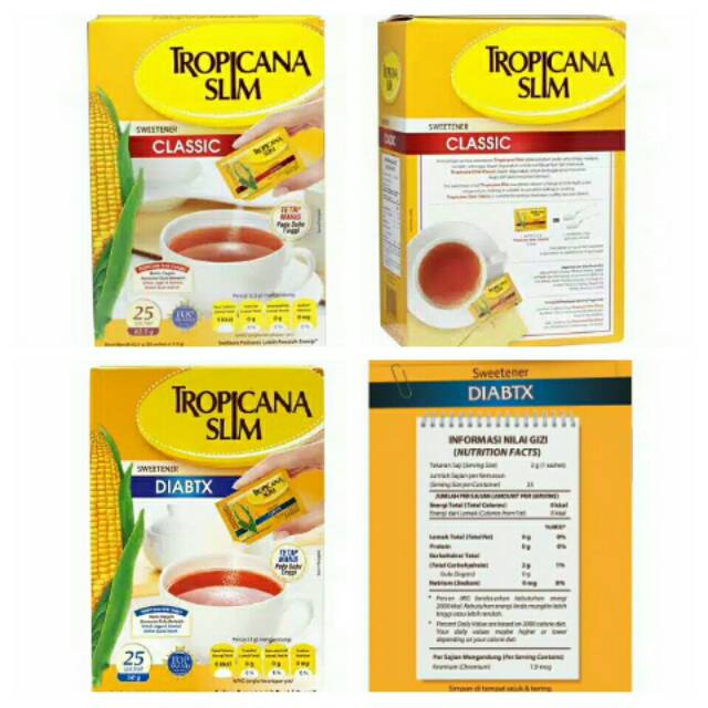 

Tropicana Slim 25 Sachet x 2gr - Classic DIABTX