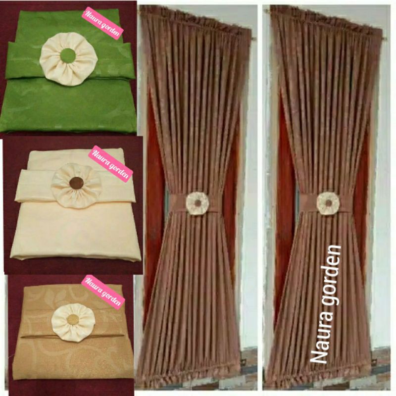 gorden pita jendela minimalis ikat tengah hordeng kupukupu Model Ikat Tengah Jendela pintu murah