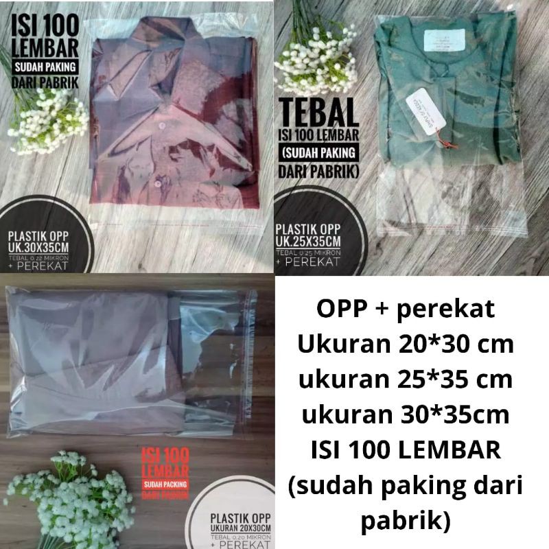 

Plastik OPP baju / OPP buku / OPP jilbab