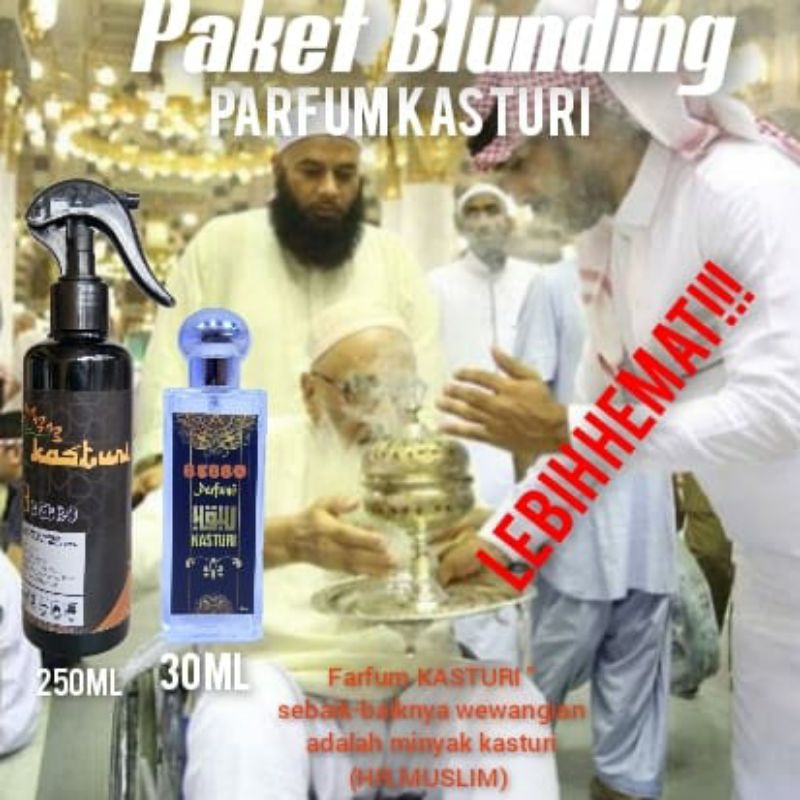 Blunding Parfum Ruangan dan Parfum Badan Kasturi 250ml+35ml