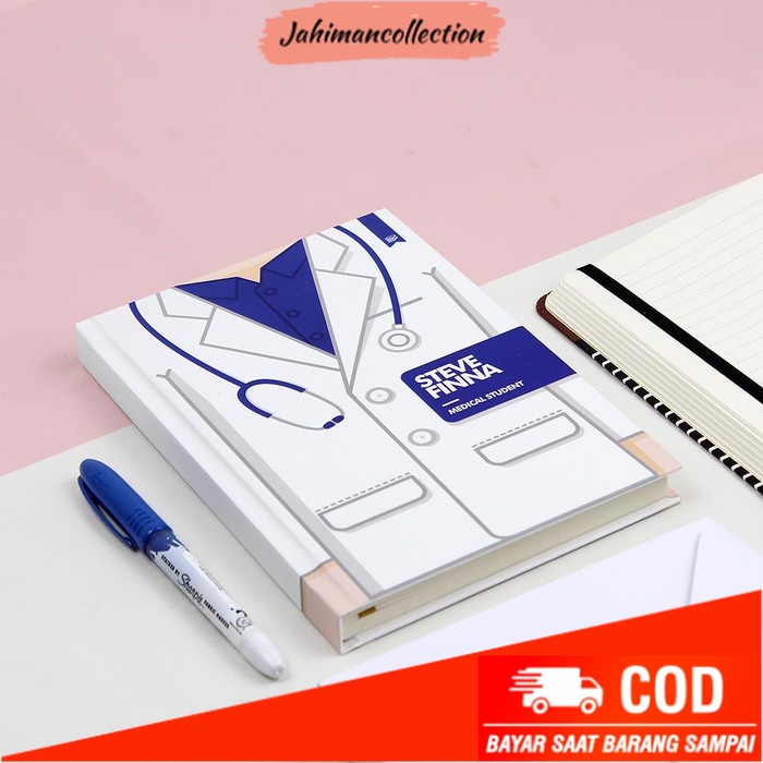 

✨ BISA COD ✨ Notebook Jas Dokter Buddybooks Custom Buku Jurnal Planner Kado Unik - Size A6