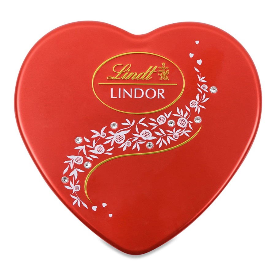 

Lindt Lindor Crystal Heart Tin 96gr (8 pcs) Red