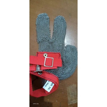Sarung tangan baja  3 jari