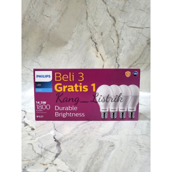 Lampu LED Paket PHILIPS 14,5W Mycare Beli 3 Gratis 1