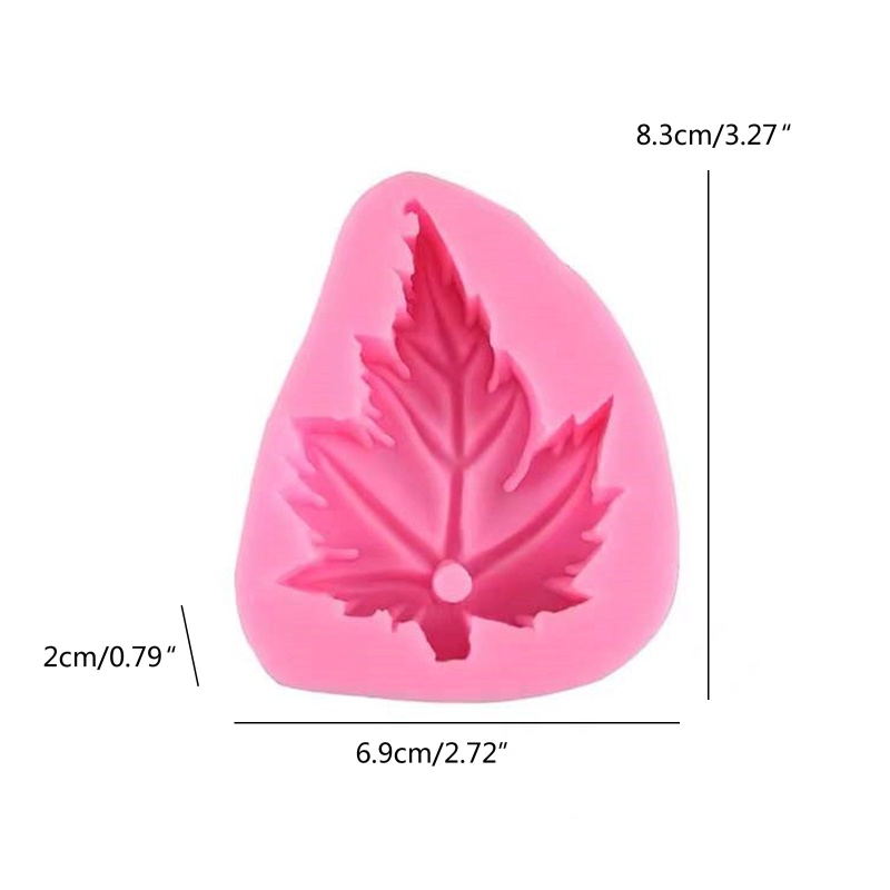 SIY  Leaves Shaped Handmade Keychain Silicone Mold with Hole for DIY Cupcake Decor