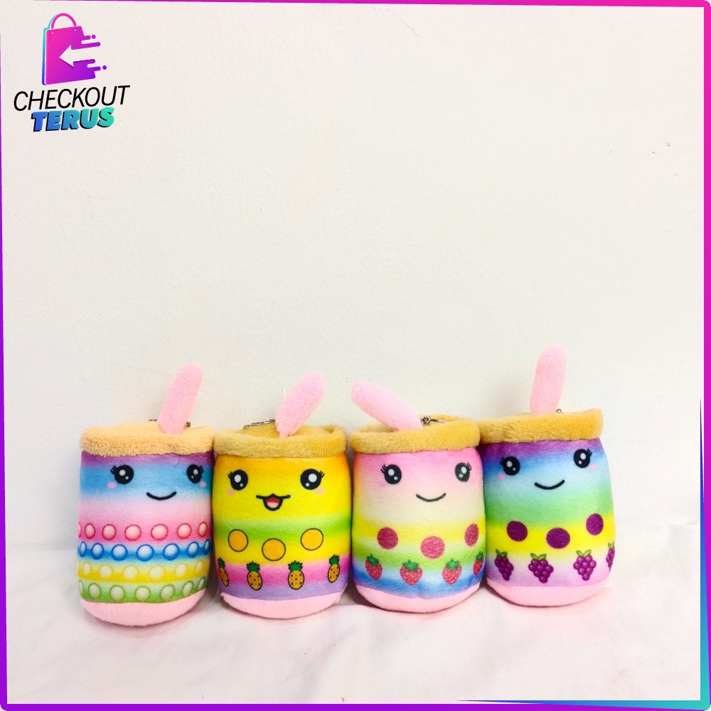 CT M245 Gantungan Kunci Tas Boneka Boba Mini Aksesoris Tas Hiasan Motif Boba MIni Lucu Gantungan Kunci Lucu