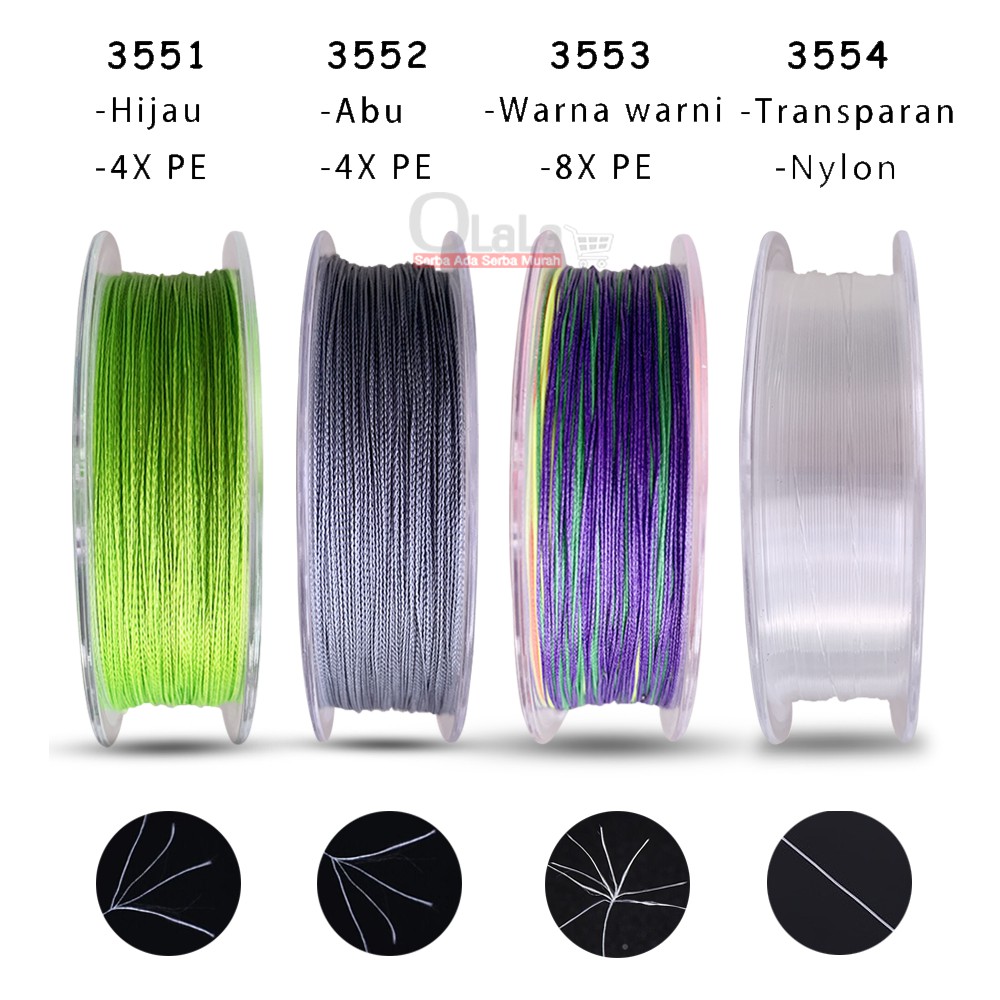 100M Fishing Line Super Strong Power PE/Nylon Line POW-3551/3552/3553/3554