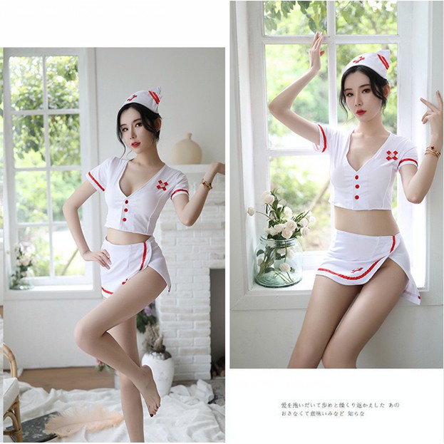 Lingerie Wanita Kostum Cosplay Seragam Perawat Sexy Seragam dokter A378