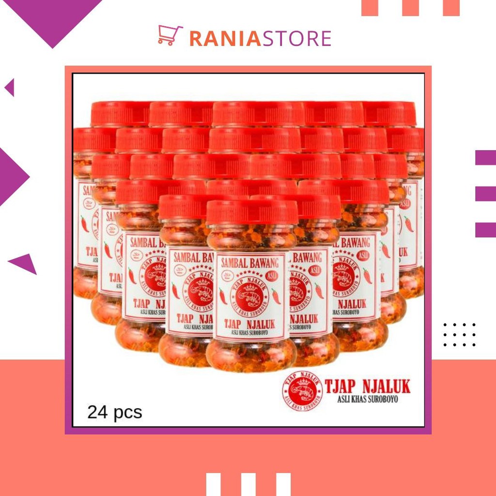 

Sambal Bawang ASLI Pedas Surabaya Tjap Njaluk - 24 Pcs
