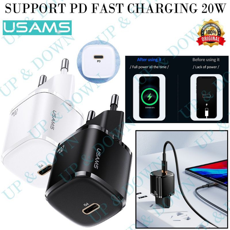 Adaptor Iphone 12 Pro / Iphone 12 Pro Max PD Fast 20W Usams ORIGINAL