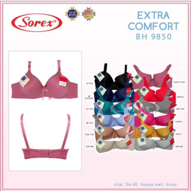 RC Sorex Bra Extra Comfort Busa Tanpa Kawat Kait 2 Setara Cup B BH 9850