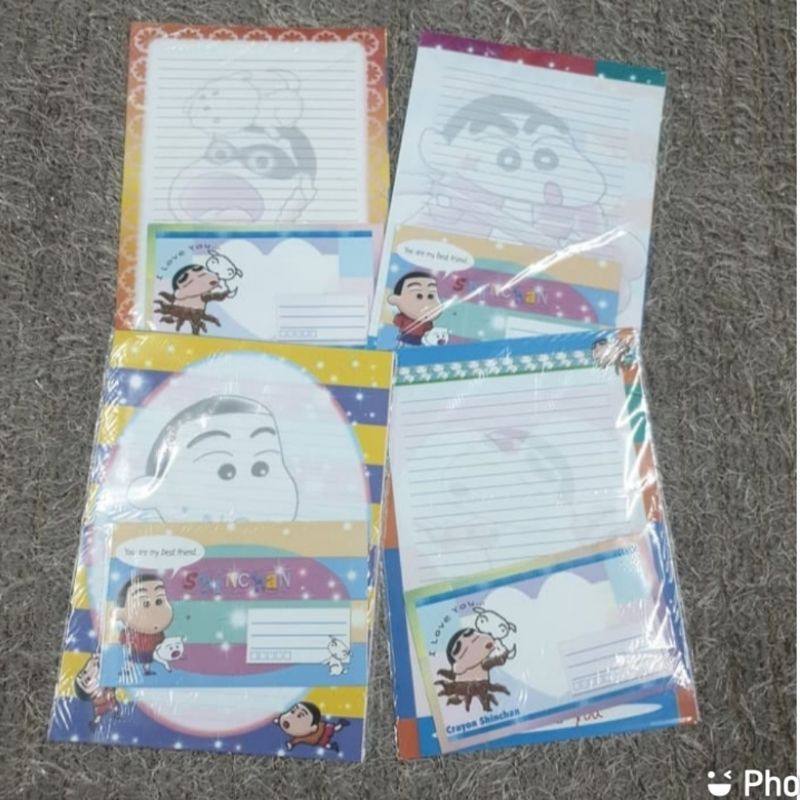 Kertas surat jadul gambar sinchan