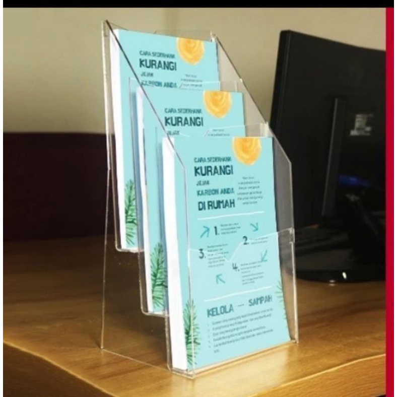 

AKRILIK TEMPAT BROSUR A5 SUSUN//WADAH BROSUR/DISPLAY BROSUR