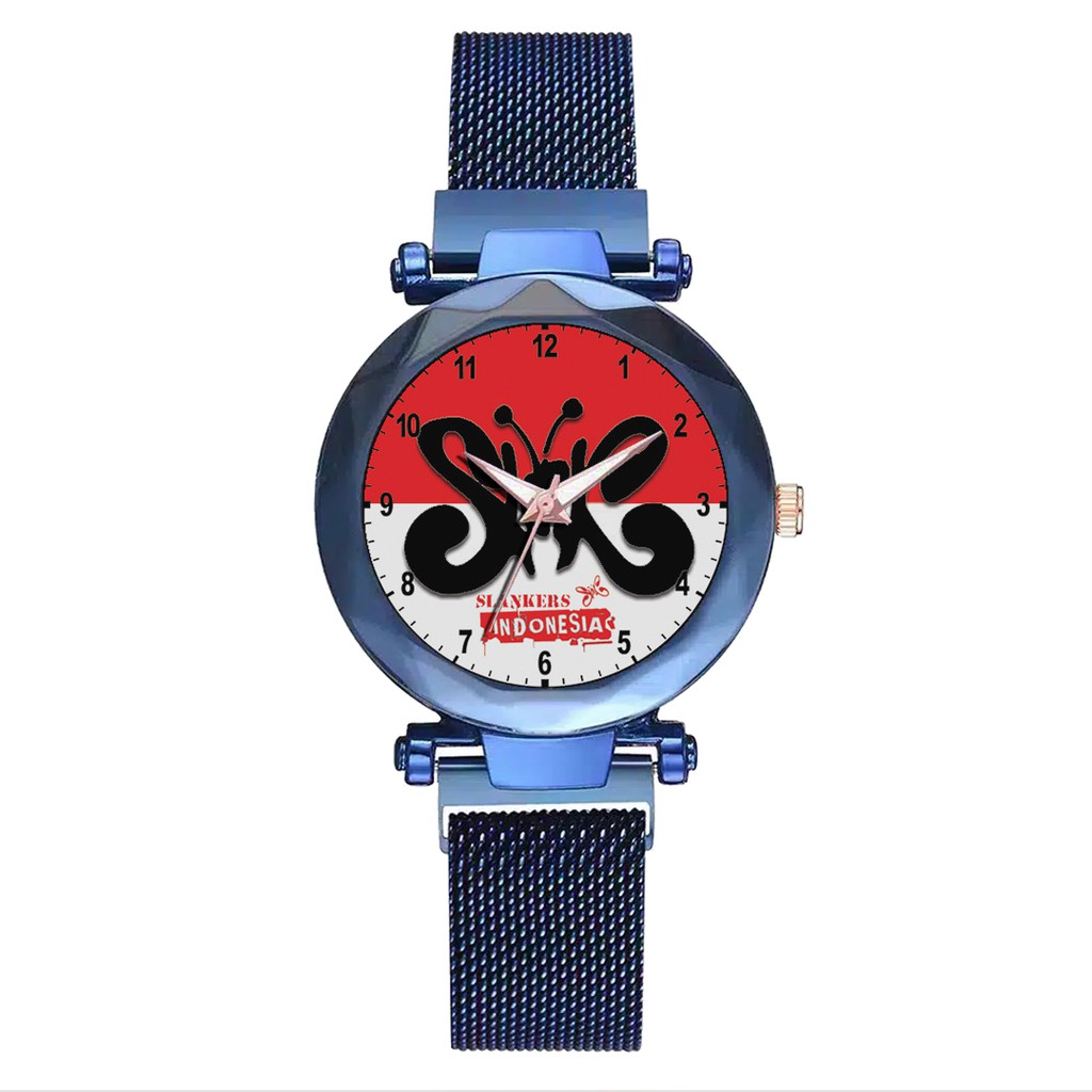Jam Tangan Wanita Custom - SLANK-SLANKY MOTIF 8 Free Box &amp; Batre Cadangan